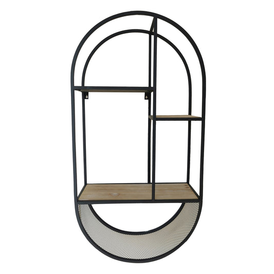 Oval Frame With Shelves Wall Mounted Shelf