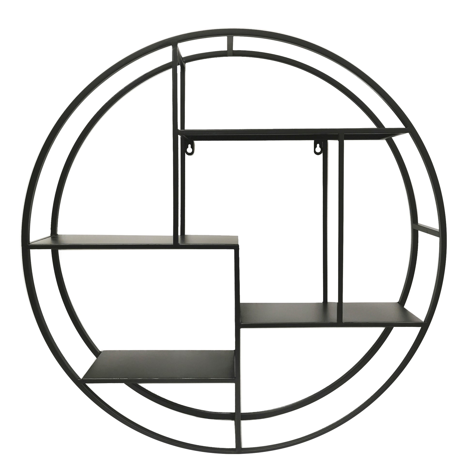 Circular Frame With 4 Shelves Wall Mounted Shelf