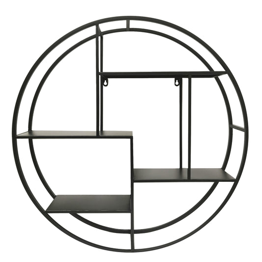 Circular Frame With 4 Shelves Wall Mounted Shelf