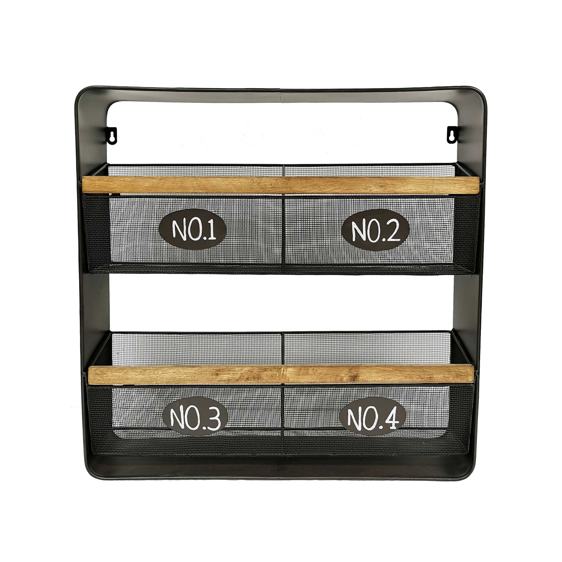 Organizer With Numbered Bins Wall Shelf
