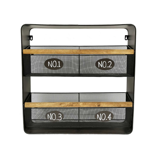 Organizer With Numbered Bins Wall Shelf