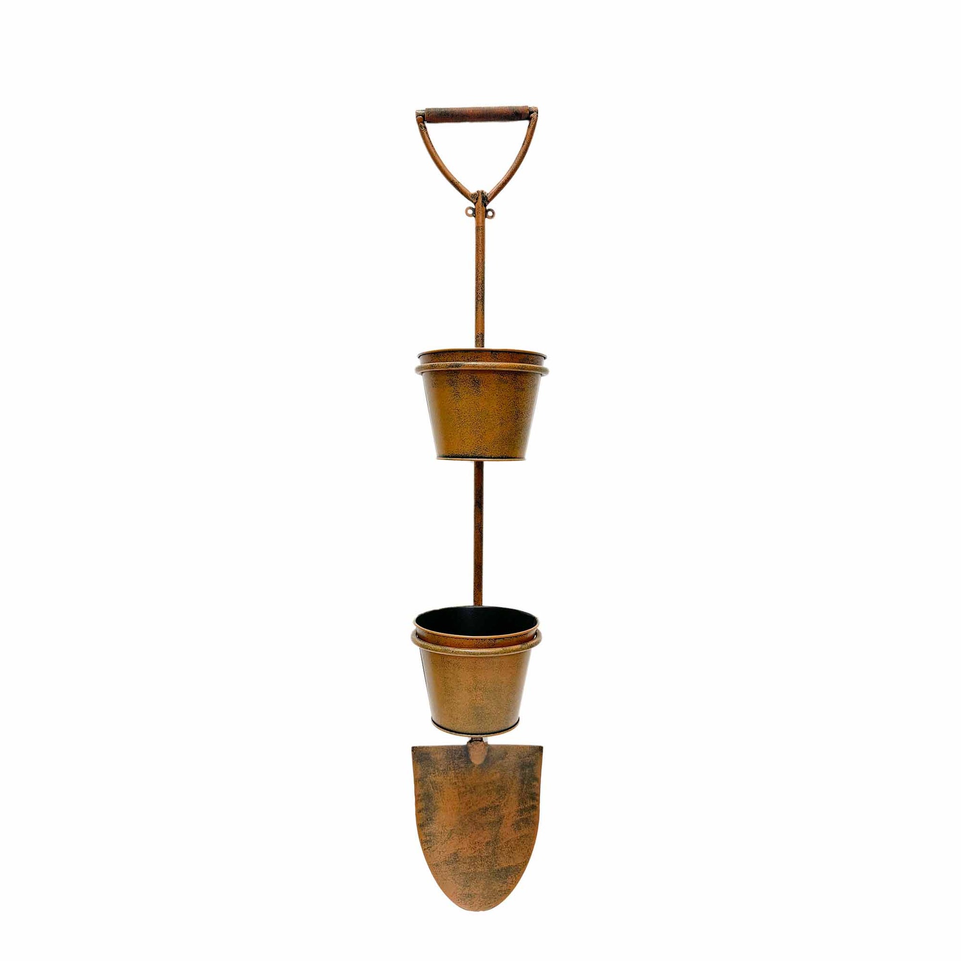 Shovel Shape With 2 Pots Wall Plant Stand