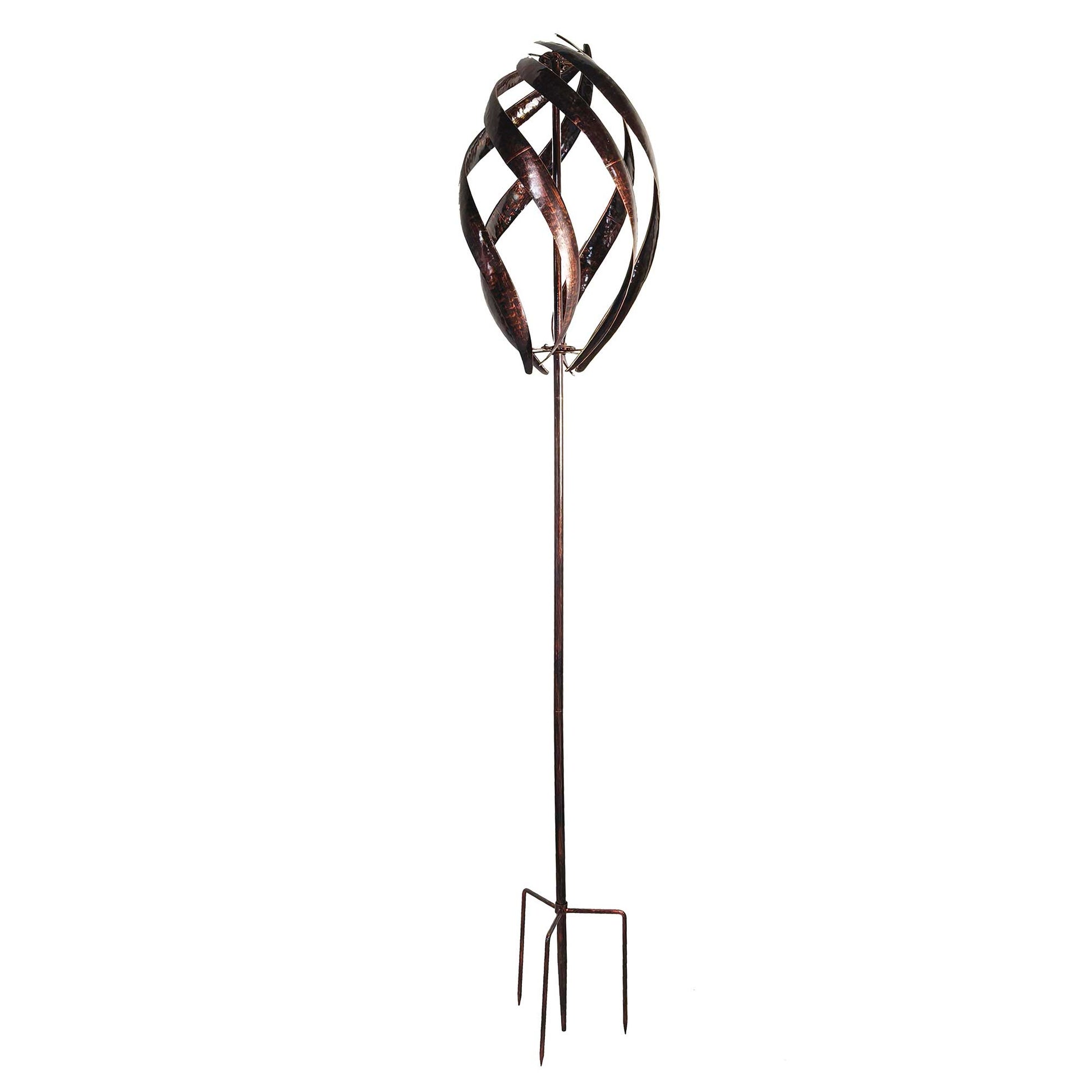 Copper Vine Wind Spinner Garden Sculpture