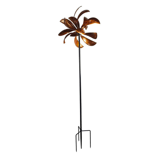 Golden Bloom Garden Spinner Garden Sculpture
