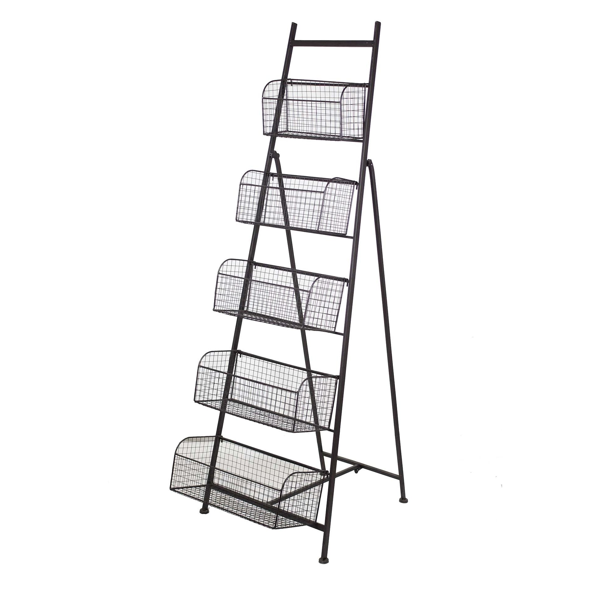 Organizer Stand With 5 Baskets Rack