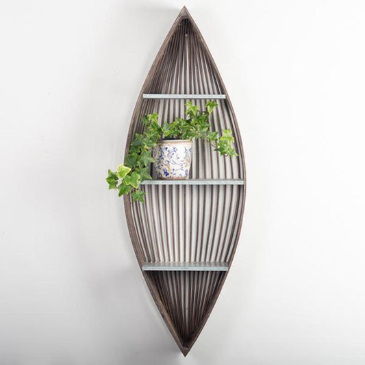 Wooden Decorative Boat Shelf