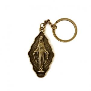 Antique Finish Immaculate Mary Key Chain