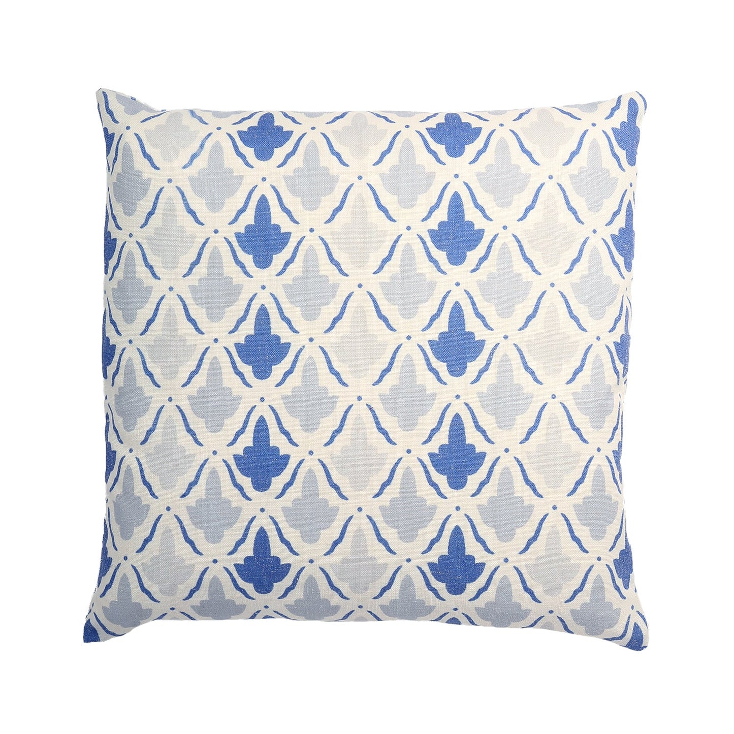 Kyoto Blue White And Gray Pattern With Polyester Insert Pillow