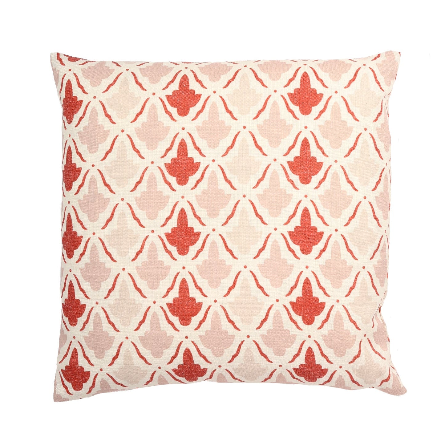 Kyoto Red And White Pattern With Polyester Insert Pillow