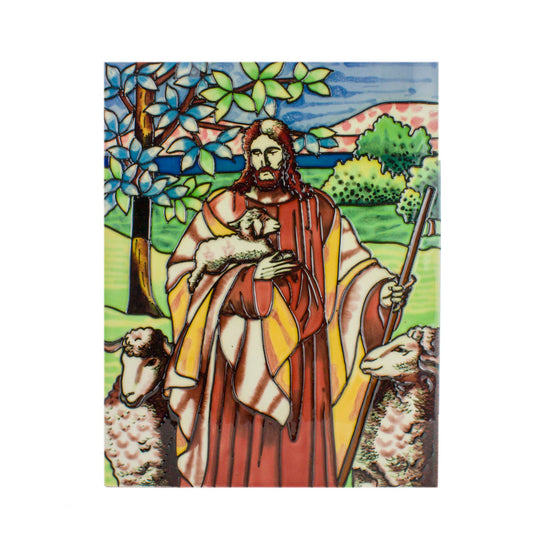 Stained Glass Look- Jesus The Shepherd Wall Decor