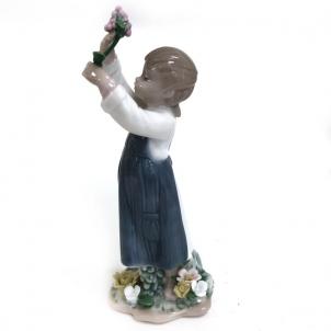 Girl Holding Flowers Figurine