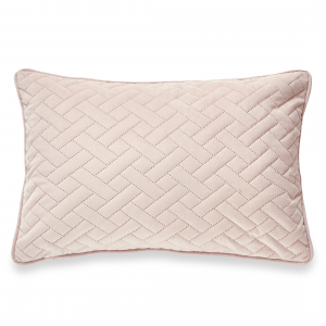 Pink Laser Embossed Chevron Pattern With Feather Down Insert Pillow