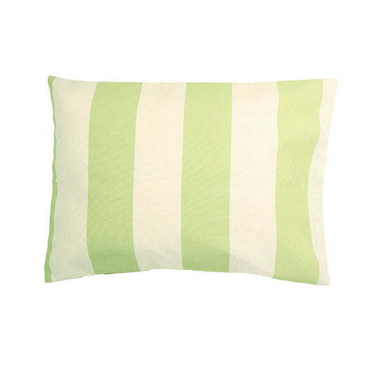 Green And White Stripes With Polyester Insert Pillow