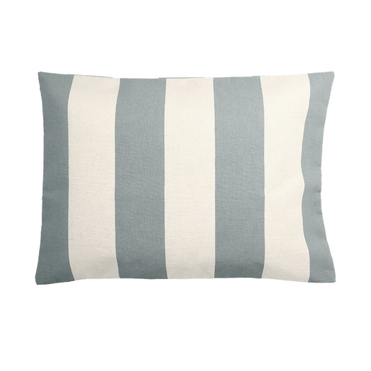 Gray And White Stripes With Polyester Insert Pillow