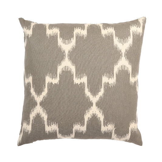 Gray And Cream Chevron Pattern With Feather Down Insert Pillow