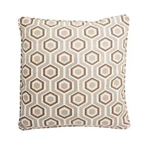 Brown Geometric Pattern With Polyester Insert Pillow