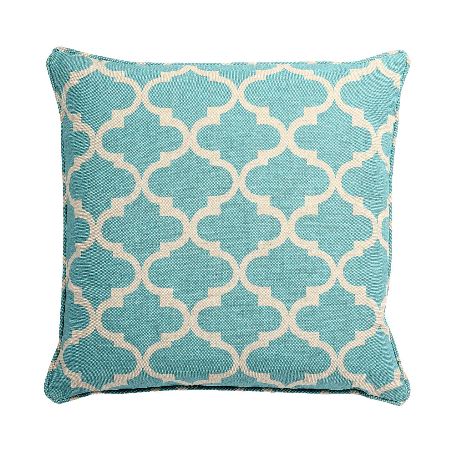 Blue And White Patterned With Polyester Insert Pillow