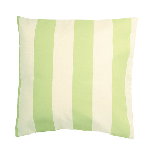 White And Green Stripes With Polyester Insert Pillow