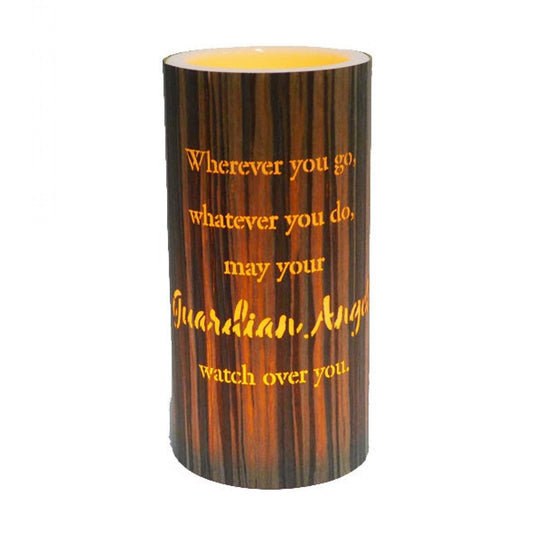 Led With Text- Guardian Angel Candle