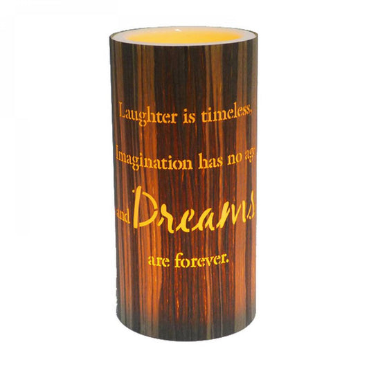 Led With Text- Dreams Candle