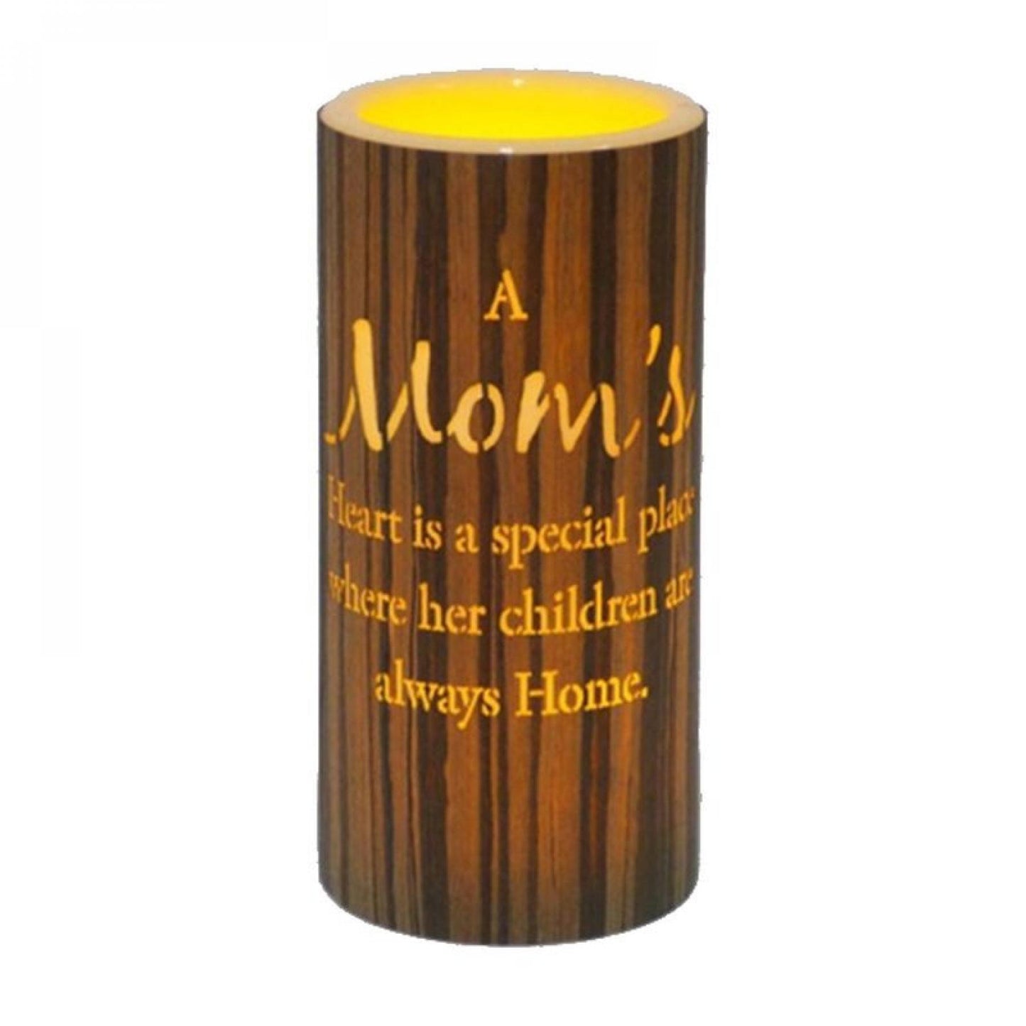 Led With Text- Mom Candle