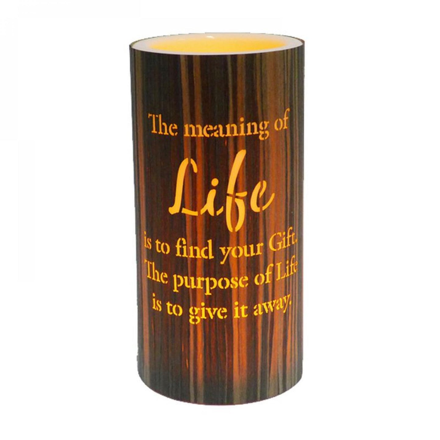 Led With Text- Life Candle