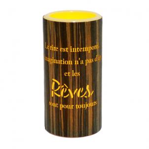 Led With French Text- Rêves Candle