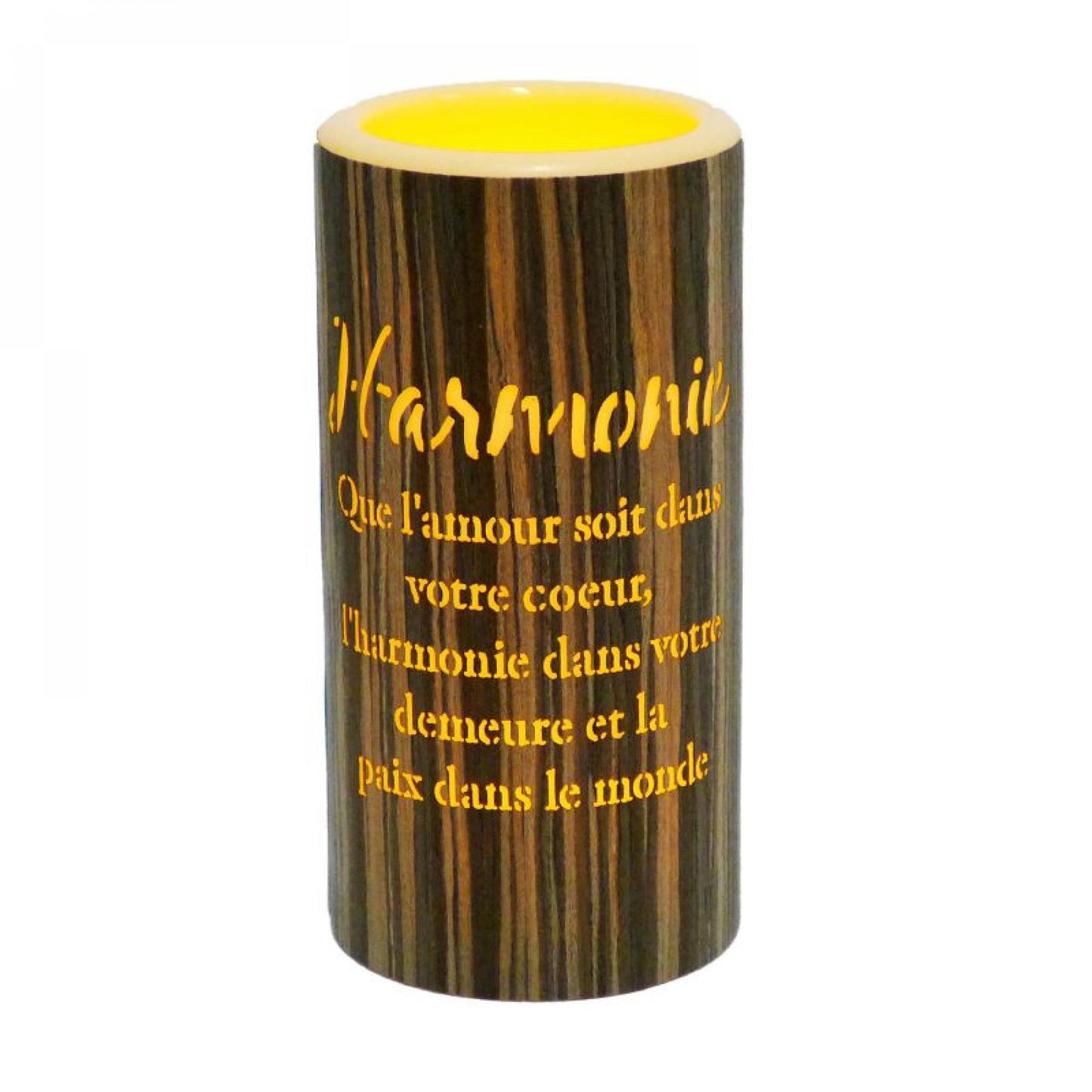 Led With French Text- Harmonie Candle