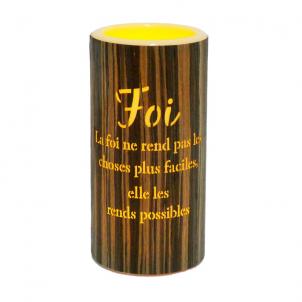 Led With French Text- Foi Candle