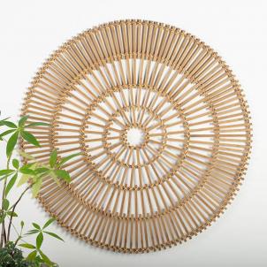 Natural Brown Wicker Round Wall Wall Decor