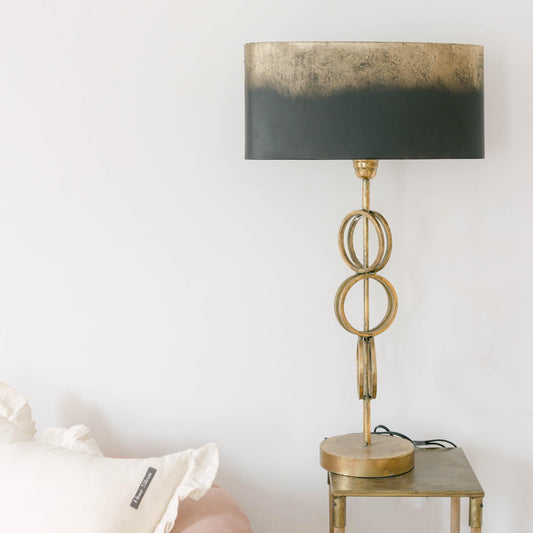 Antique Gold And Black Table Lamp