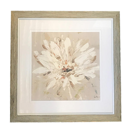 Framed Flower Print Wall Decor