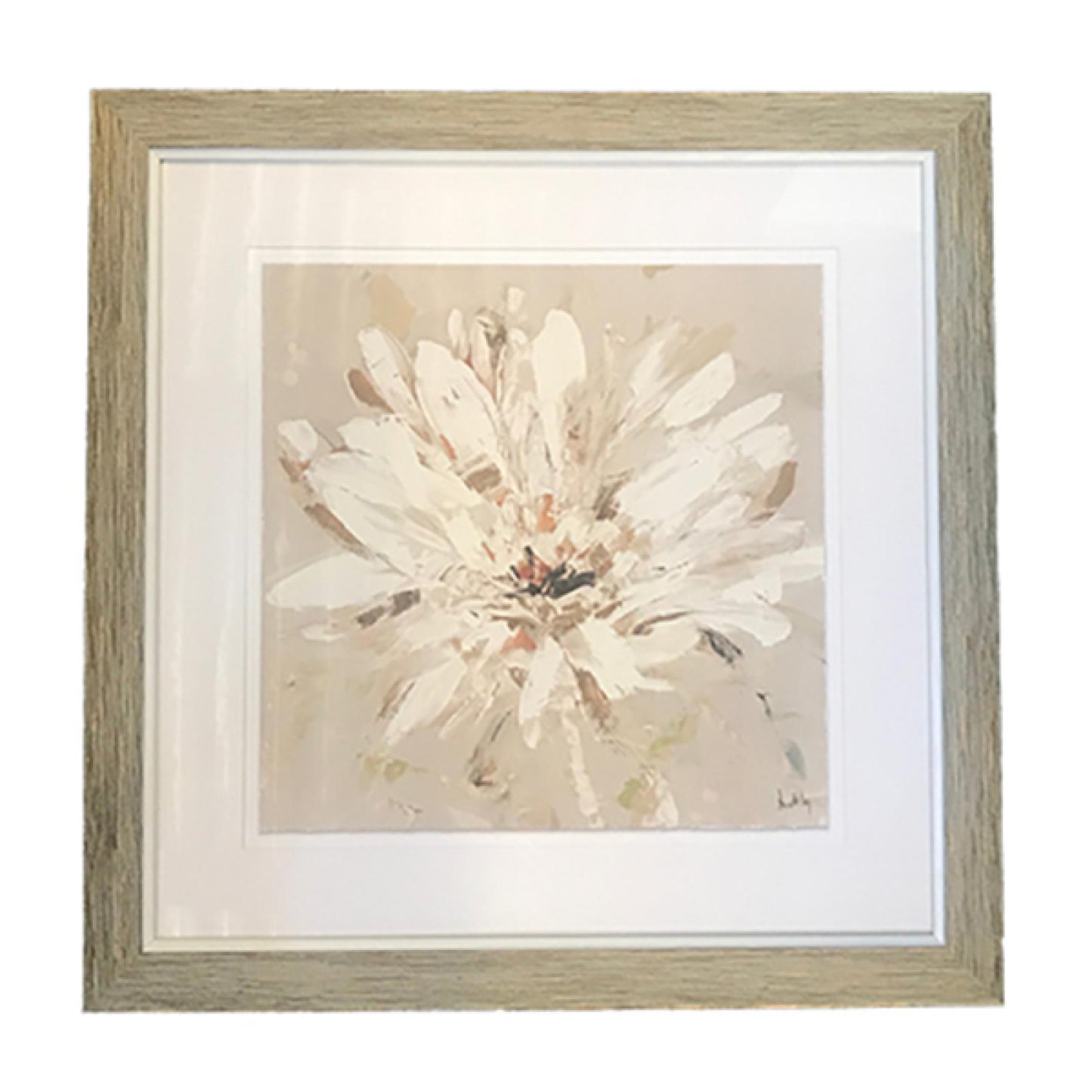 Framed Flower Print Wall Decor