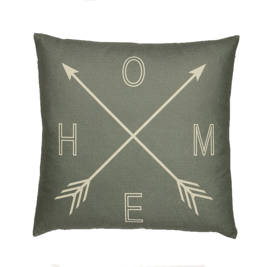 Compass Points- H O M E With Feather Down Insert Pillow