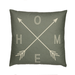 Compass Points- H O M E With Feather Down Insert Pillow