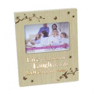 Led Lit Hummingbird On A Branch With Text - Live Laugh Love Photo Frame