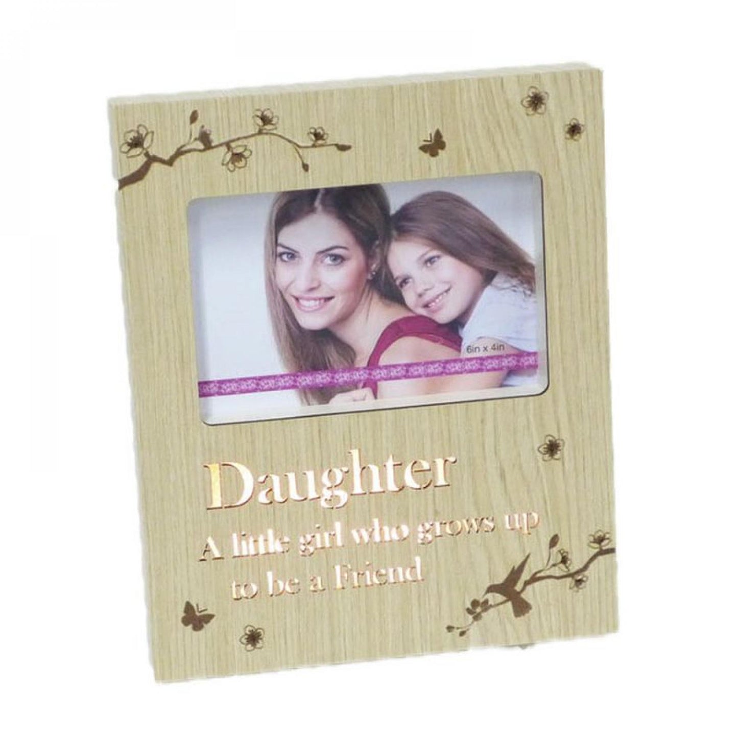 Led Lit Hummingbird On A Branch With Text - Daughter Photo Frame