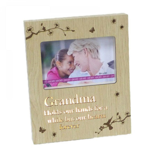 Led Lit Hummingbird On A Branch With Text - Grandma Photo Frame