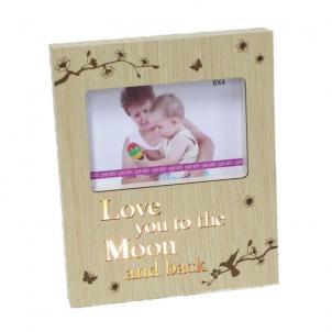 Led Lit Hummingbird On A Branch With Text - Love You To The Moon And Back Photo Frame