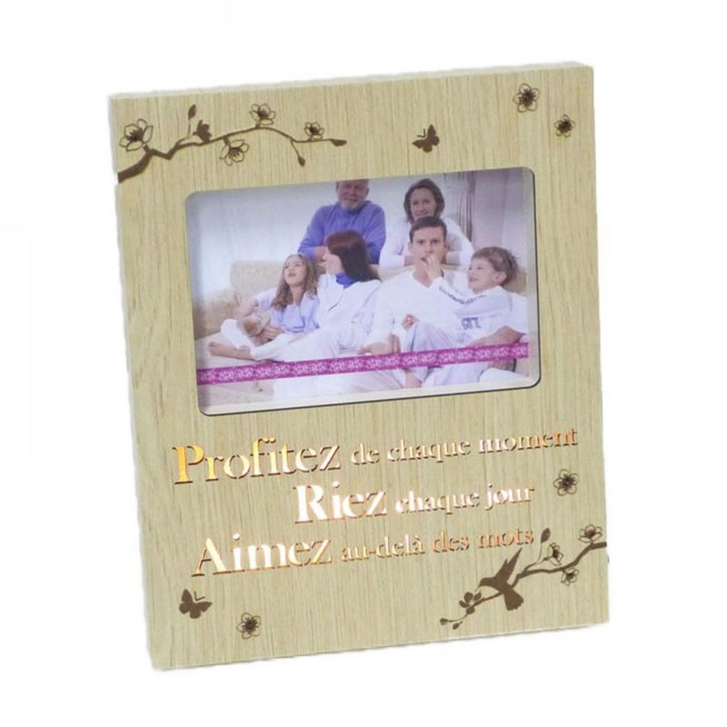 French Text Profitez Riez Aimez Photo Frame