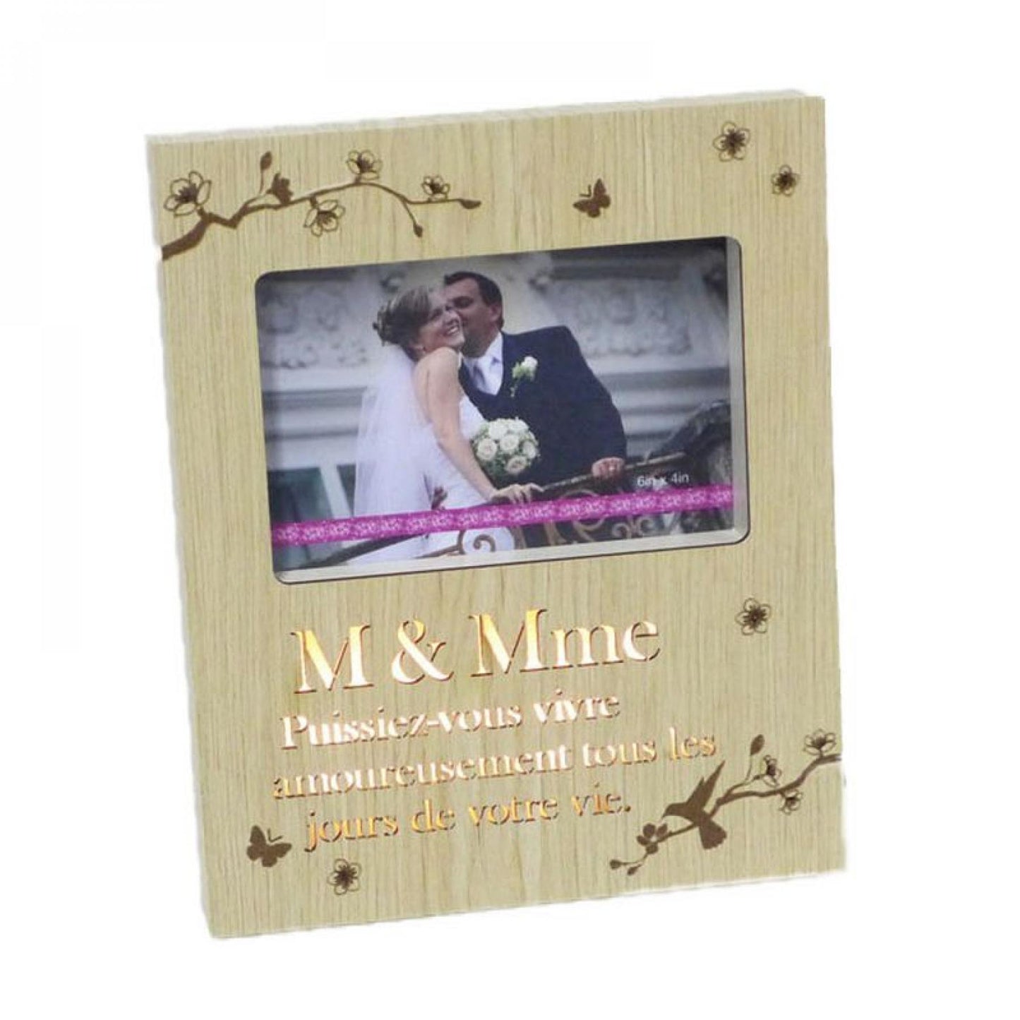 French Text M & Mme Photo Frame