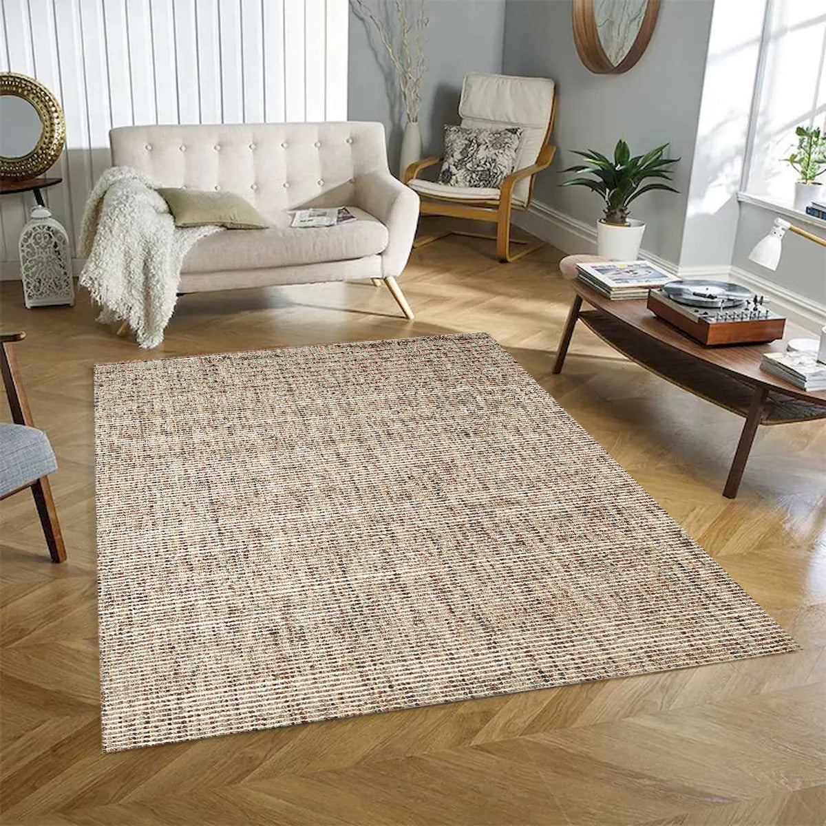 Lumina Rust And Ivory Patterned Rug