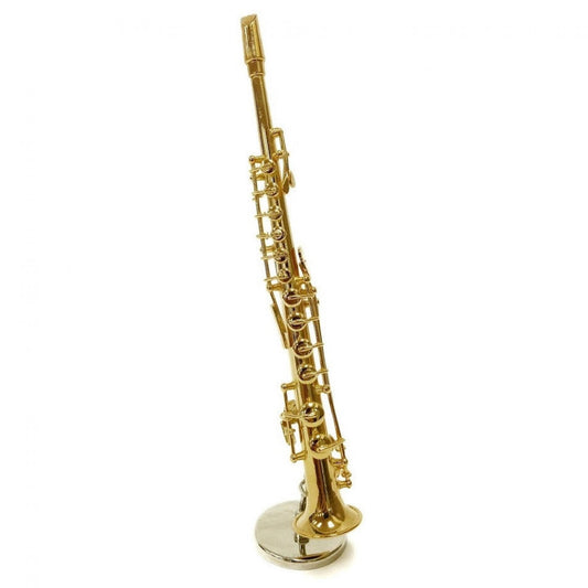 Miniature Gold Colored Soprano Saxophone Decoration