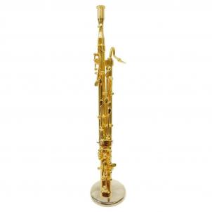 Miniature Gold Colored Bassoon Decoration