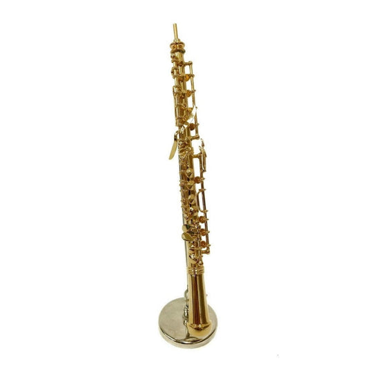 Miniature Gold Colored Oboe Decoration