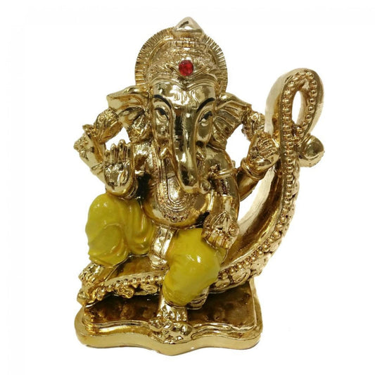 Ganesh In Gold Finish Figurine