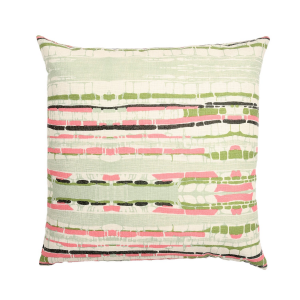 Green And Pink Pattern With Polyester Insert Pillow