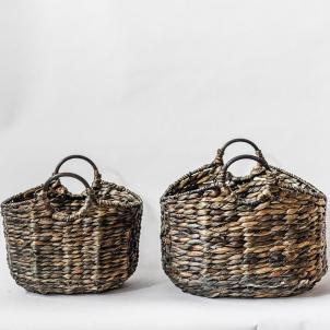 Set Of 2 Bankuan Leaves With Handles Baskets