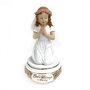 God'S Blessings On This Day- 1St Communion Praying Girl Figurine