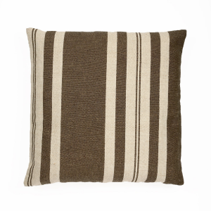 Dark Brown Stripewith Featherdown Insert Pillow